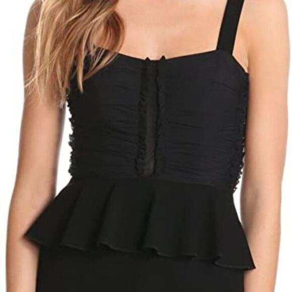 Jill Stuart Peplum Black Silk Bodice Dress 10 NWT - Picture 5 of 16